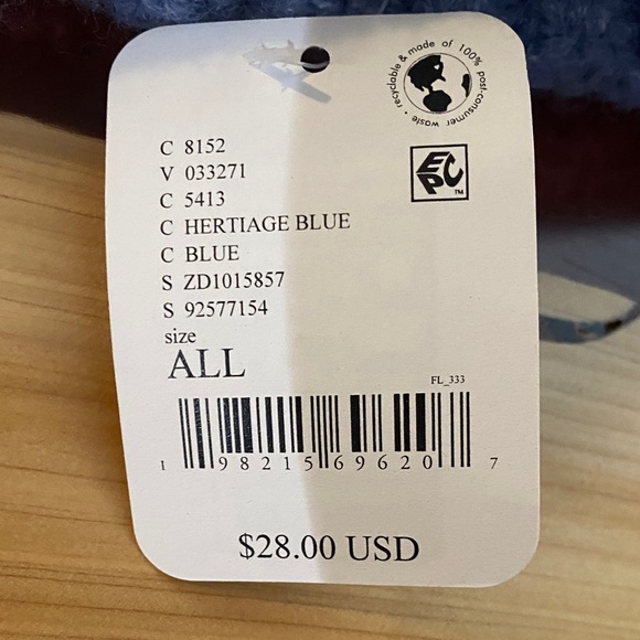 NWT Free People Soft Blue Knit Chunky Beanie - Picture 2 of 5